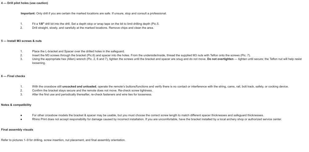 Range Button Mount Compatible with Burris® Oracle X for TENPOINT® SIEGE Platform, RS 410 and 425 Models, Veil Alpine Platform, Flatline 460, Stealth 450, Titan M1 - RIGHT Hand