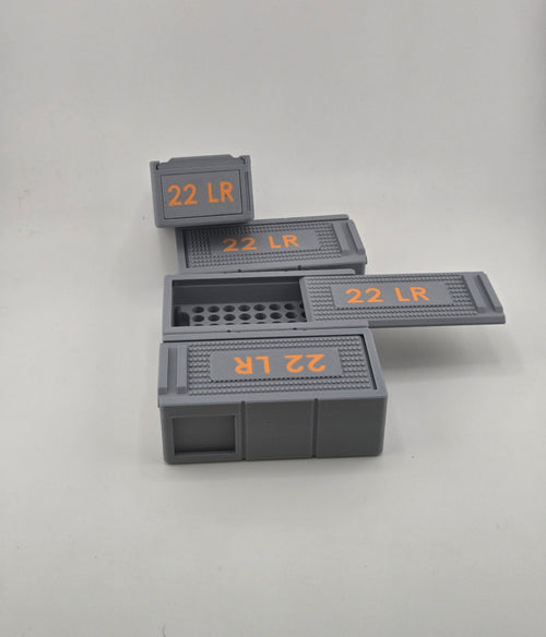 22 LR 50-Round Ammo Box (Black or Grey)