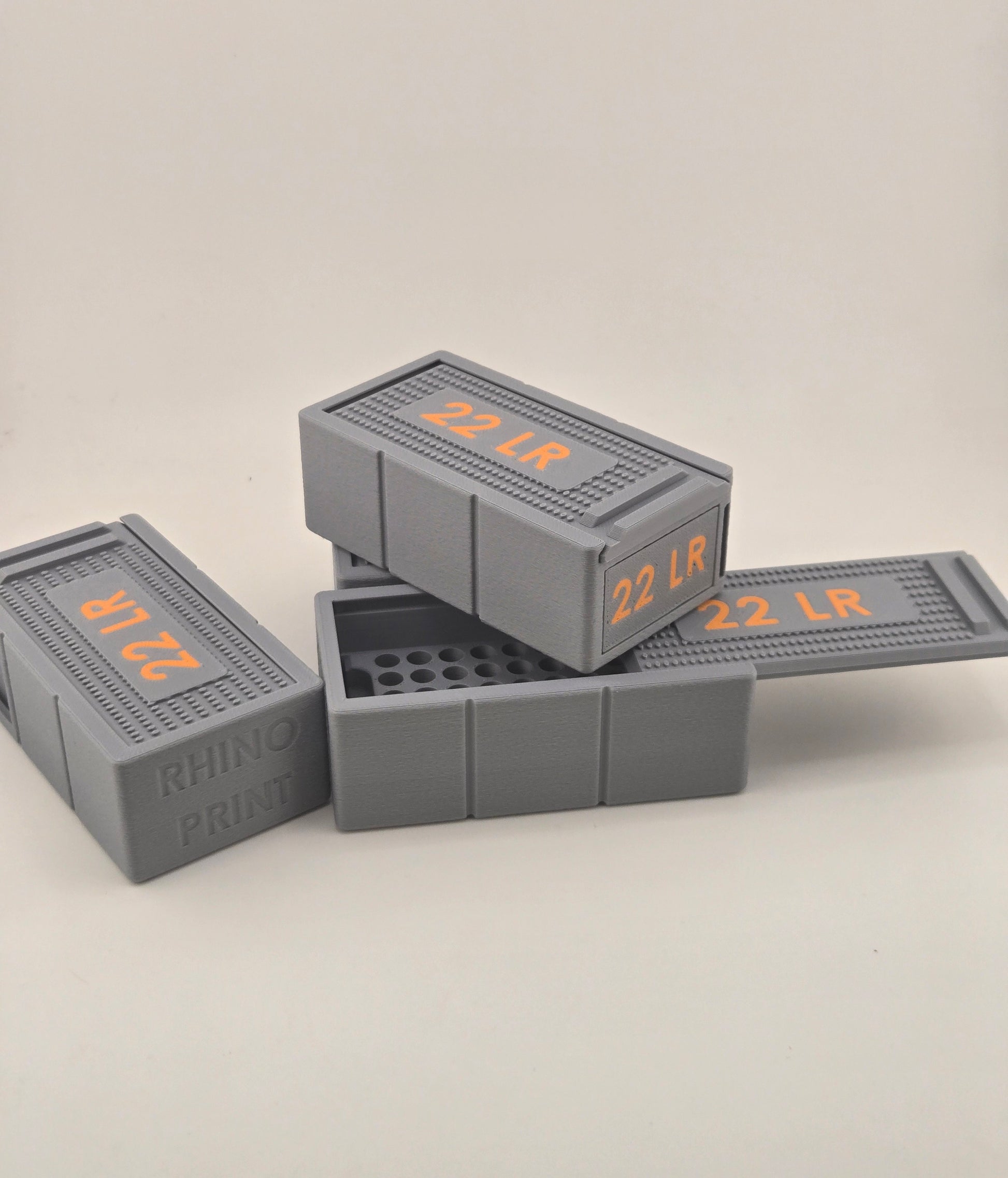 22 LR 50-Round Ammo Box (Black or Grey)