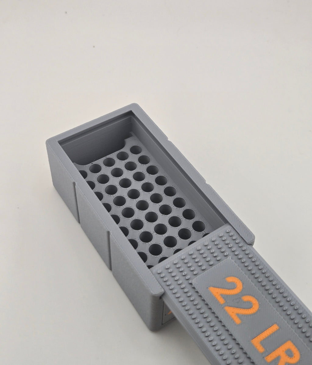 22 LR 50-Round Ammo Box (Black or Grey)