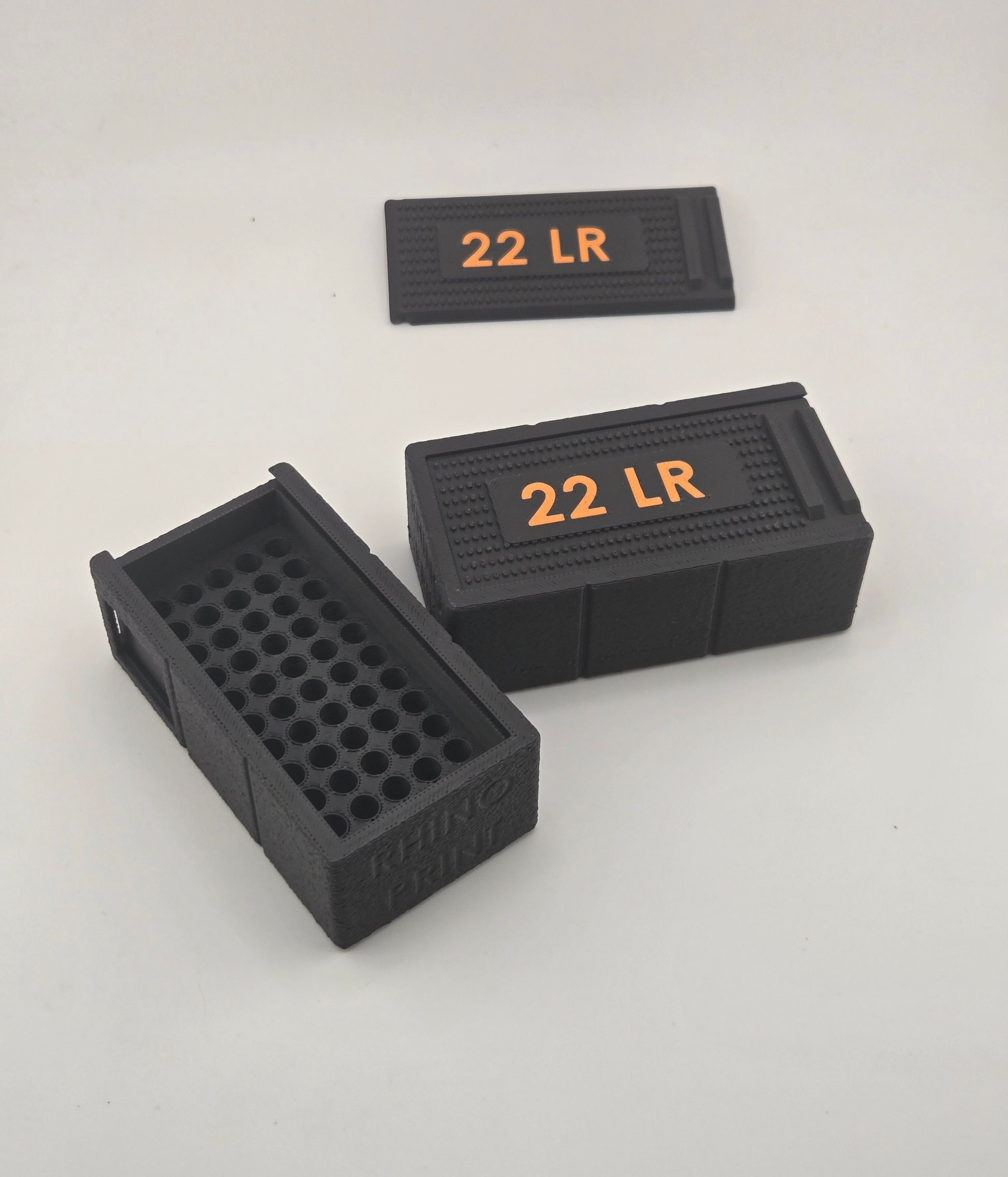 22 LR 50-Round Ammo Box (Black or Grey)