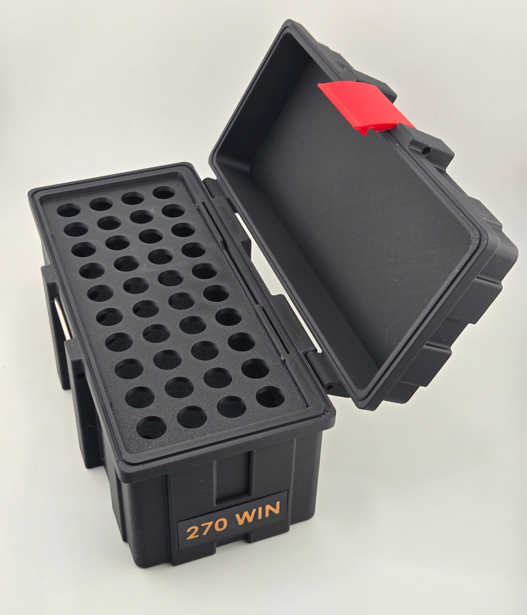 270 WIN AMMUNITON CONTATINER, 40 ROUND AMMO BOX