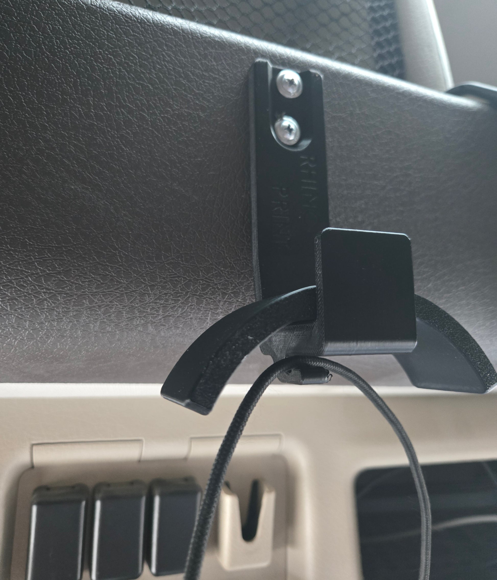 Headset Holder & Hanger for Truck Cab – Secure Mount with Cable Clip