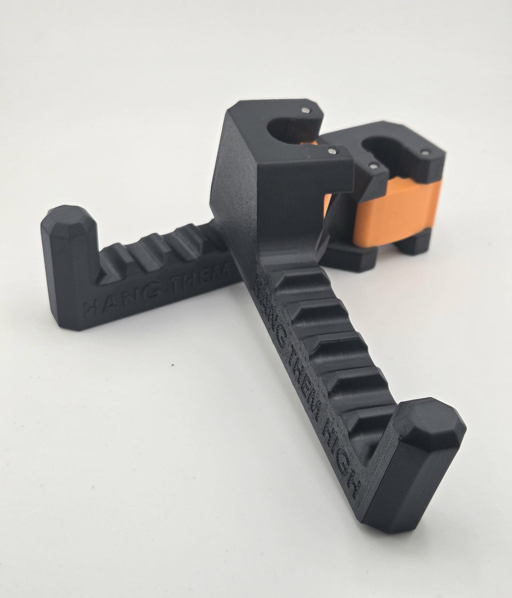 Bow & Crossbor Hanger/Rack for Cars & Trucks -14mm-Headrest Mount. Hang Them High – Compound Bow & Crossbow Headrest Hanger.