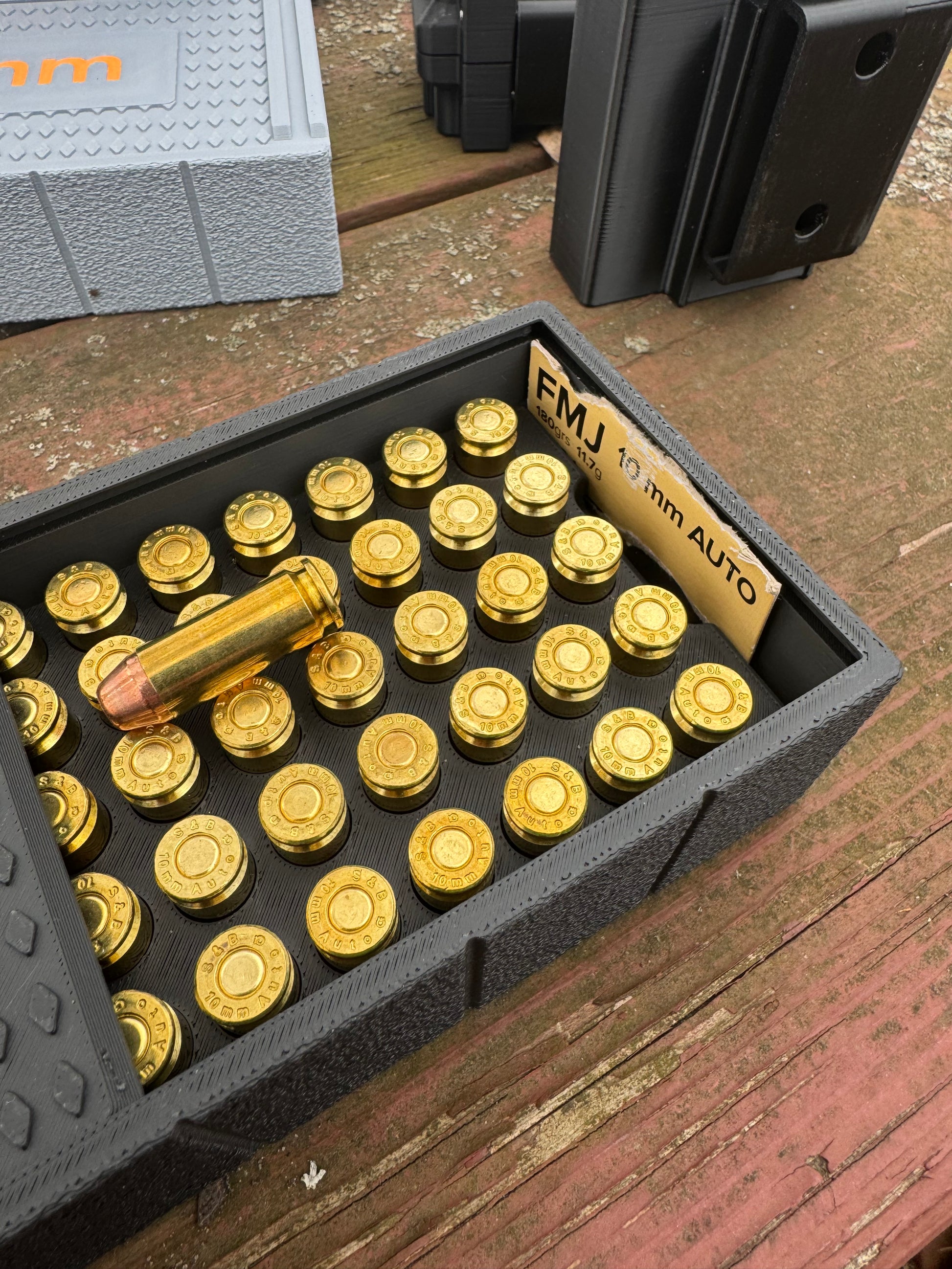 22 LR 50-Round Ammo Box (Black or Grey)