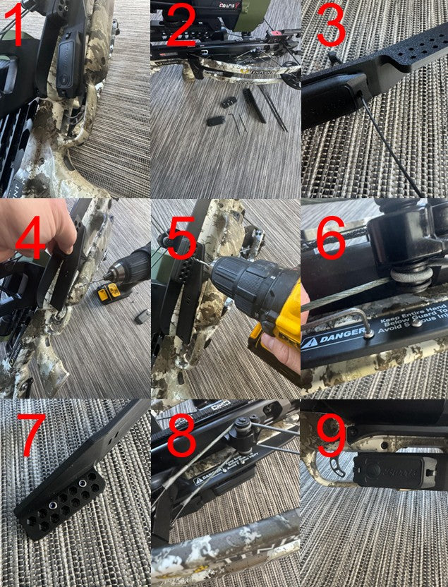 Range Button Mount Compatible with Burris® Oracle X for TENPOINT® SIEGE Platform, RS 410 and 425 Models, Veil Alpine Platform, Flatline 460, Stealth 450, Titan M1 - LEFT Hand