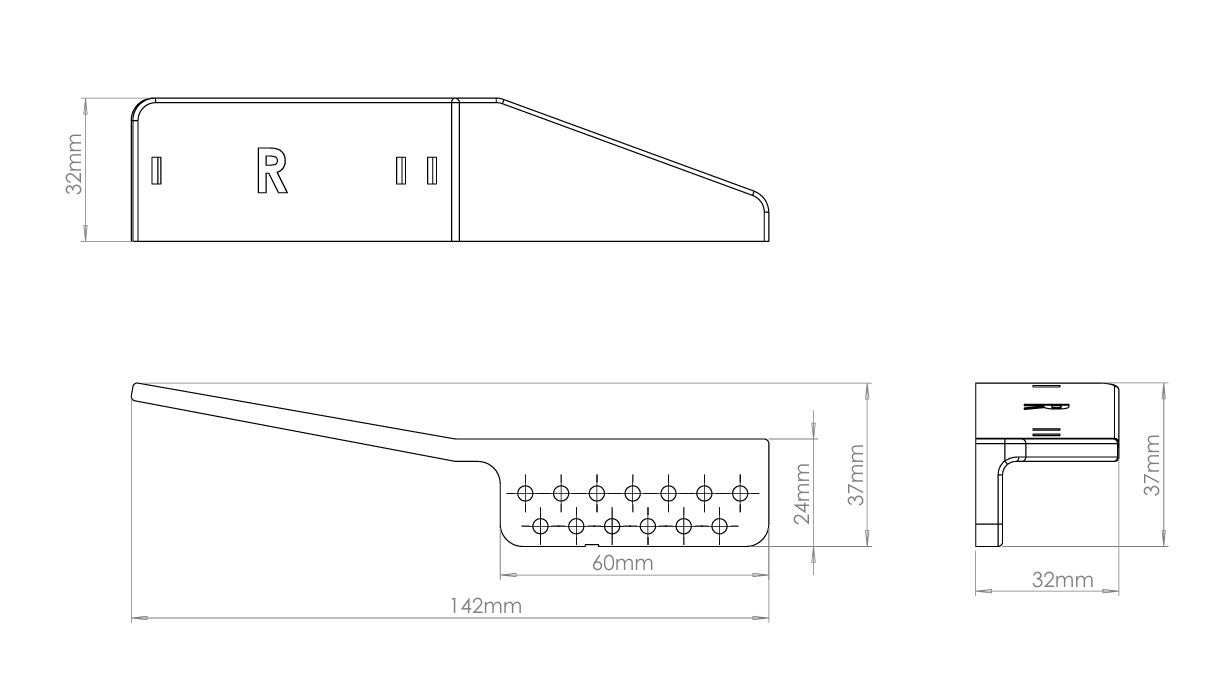 Range Button Mount Compatible with Burris® Oracle X for TENPOINT® SIEGE Platform, RS 410 and 425 Models, Veil Alpine Platform, Flatline 460, Stealth 450, Titan M1 - RIGHT Hand